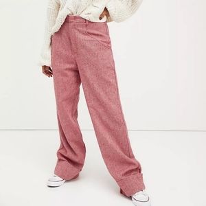 FREE PEOPLE - Selina Tweed Trousers Wide Leg Pants